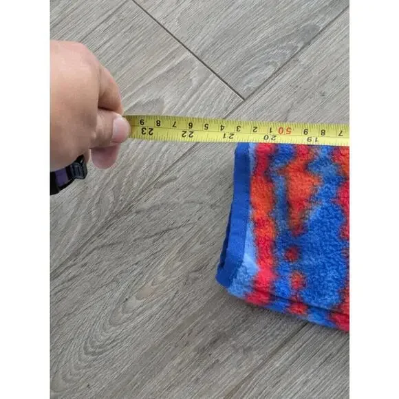 LL Bean Kids  L Mountain Classic Fleece Jacket Medium Boys Full Zip Blue Red - Picture 5 of 11